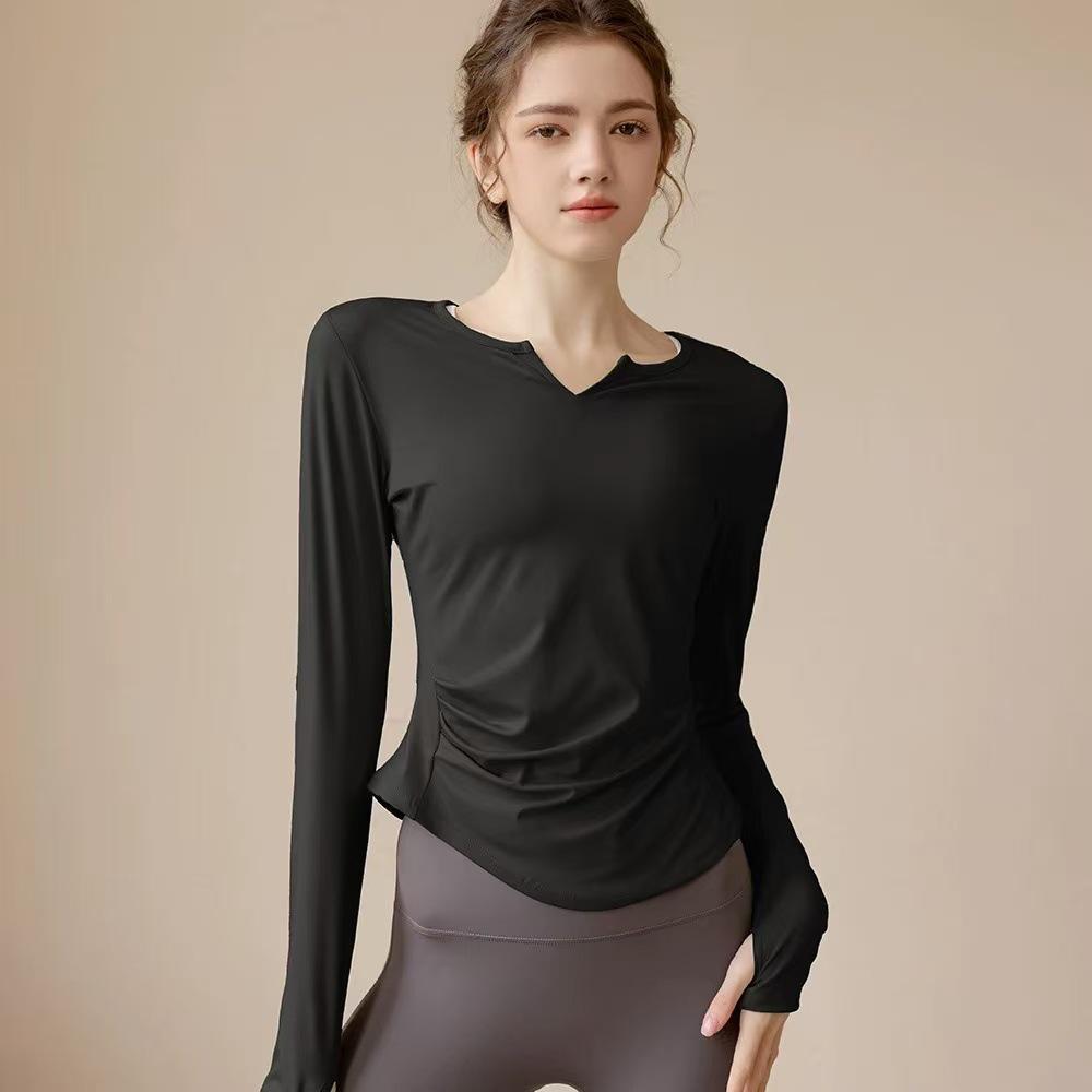 High-End Long Sleeve Yoga Top - Quick-Drying, High-Stretch, Tight-Fitting Sportswear for Running and Fitness with High Waist Design. M чорний
High-End Long Sleeve Yoga Top - Quick-Drying, High-Stretch, Tight-Fitting Sportswear for Running and Fitness with High Waist Design. M чорний