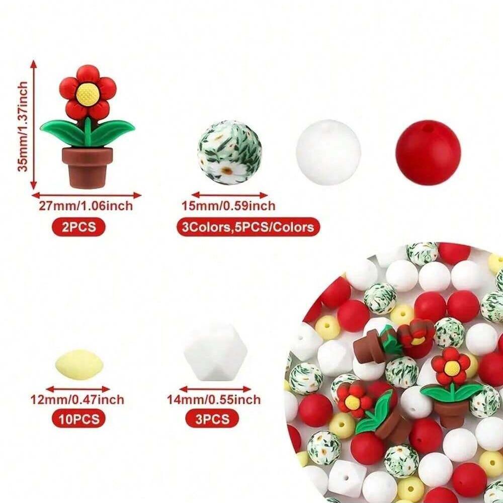 30PC 3D/2D Cactus Combination Silicone Bead Set, DIY Handicrafts, Bracelet, Necklace, Earrings, Keychain, Pen Beads
30PC 3D/2D Cactus Combination Silicone Bead Set, DIY Handicrafts, Bracelet, Necklace, Earrings, Keychain, Pen Beads