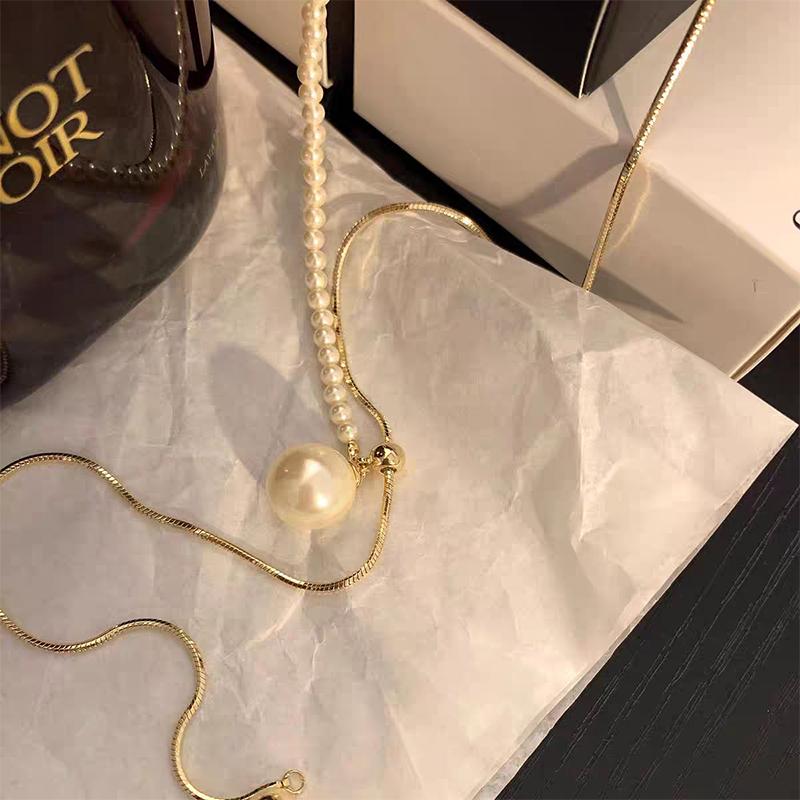 PANJBJ 925 Sterling Silver Pearl Tassels Necklace For Women Asymmetric Design Versatile Sweater Chain Jewelry Gift Dropshipping
PANJBJ 925 Sterling Silver Pearl Tassels Necklace For Women Asymmetric Design Versatile Sweater Chain Jewelry Gift Dropshipping