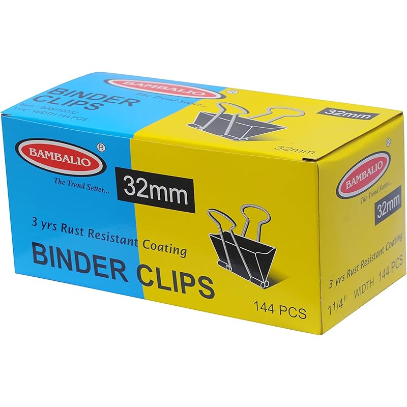 Bambalio Binder Clips 32Mm Black Set Of 3 Dozen(Pack Of 36) 32 чорний
Bambalio Binder Clips 32Mm Black Set Of 3 Dozen(Pack Of 36) 32 чорний