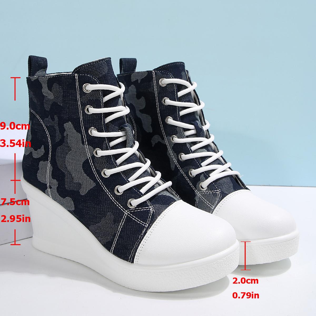 Fashion Women s High Top Wedge Sneakers Fashion Blue Camouflage Canvas Shoes Woman Lightweight Lace Up Platform Ankle Boots for Women 42 темно-синий
Fashion Women s High Top Wedge Sneakers Fashion Blue Camouflage Canvas Shoes Woman Lightweight Lace Up Platform Ankle Boots for Women 42 темно-синий