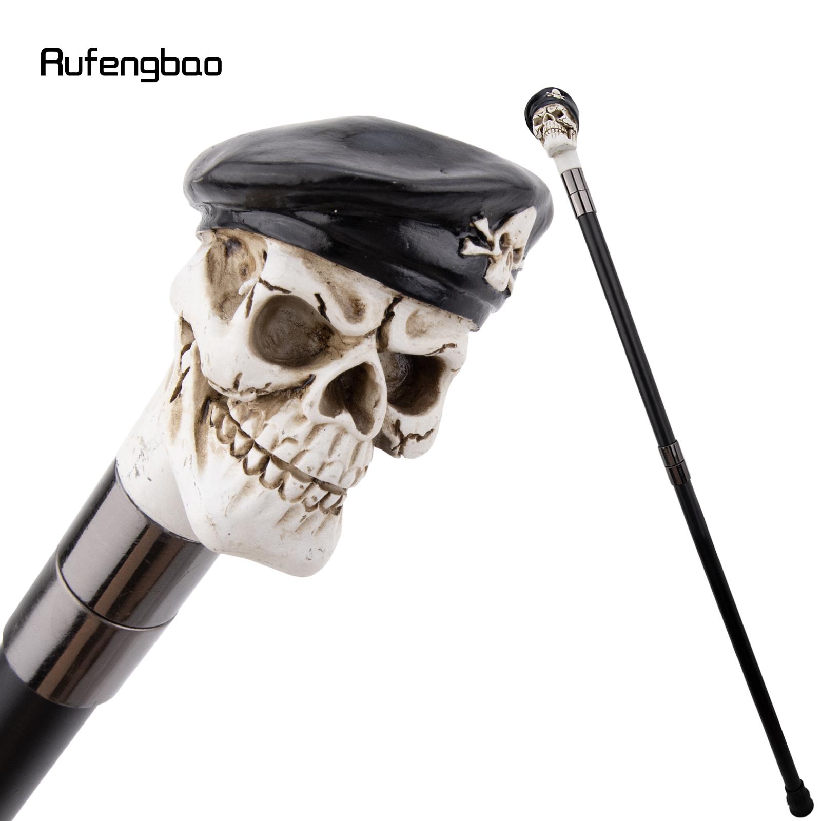 White Resin Skull Hat Head Walking Cane Fashion Decorative Steel Stick Gentleman Elegant Cosplay Cane Knob Crosier 94cm
White Resin Skull Hat Head Walking Cane Fashion Decorative Steel Stick Gentleman Elegant Cosplay Cane Knob Crosier 94cm