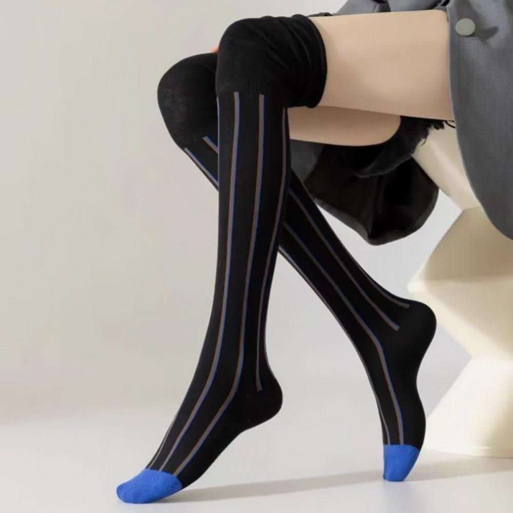 Tall Over Knee Stockings Vertical Stripes Knee Length Stockings Trendy High Socks Autumn/Winter чорний
Tall Over Knee Stockings Vertical Stripes Knee Length Stockings Trendy High Socks Autumn/Winter чорний