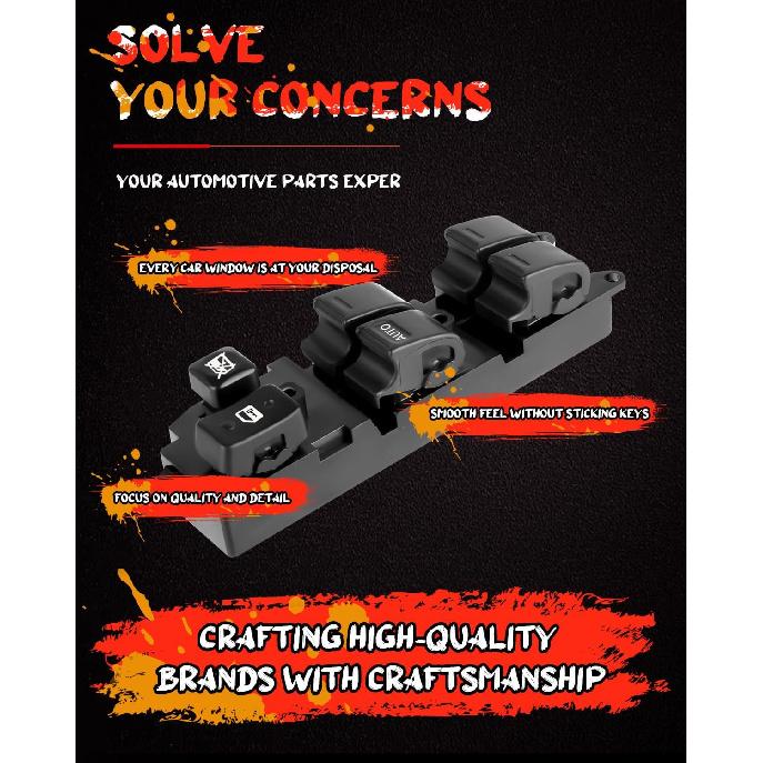 Power Window Switch Fits for Toyota 4Runner 1992-1997 for Land Cruiser 1991-1997 for Toyota Camry Corolla 1991-1996 Replaces 84820-33060 84820-06011
Power Window Switch Fits for Toyota 4Runner 1992-1997 for Land Cruiser 1991-1997 for Toyota Camry Corolla 1991-1996 Replaces 84820-33060 84820-06011