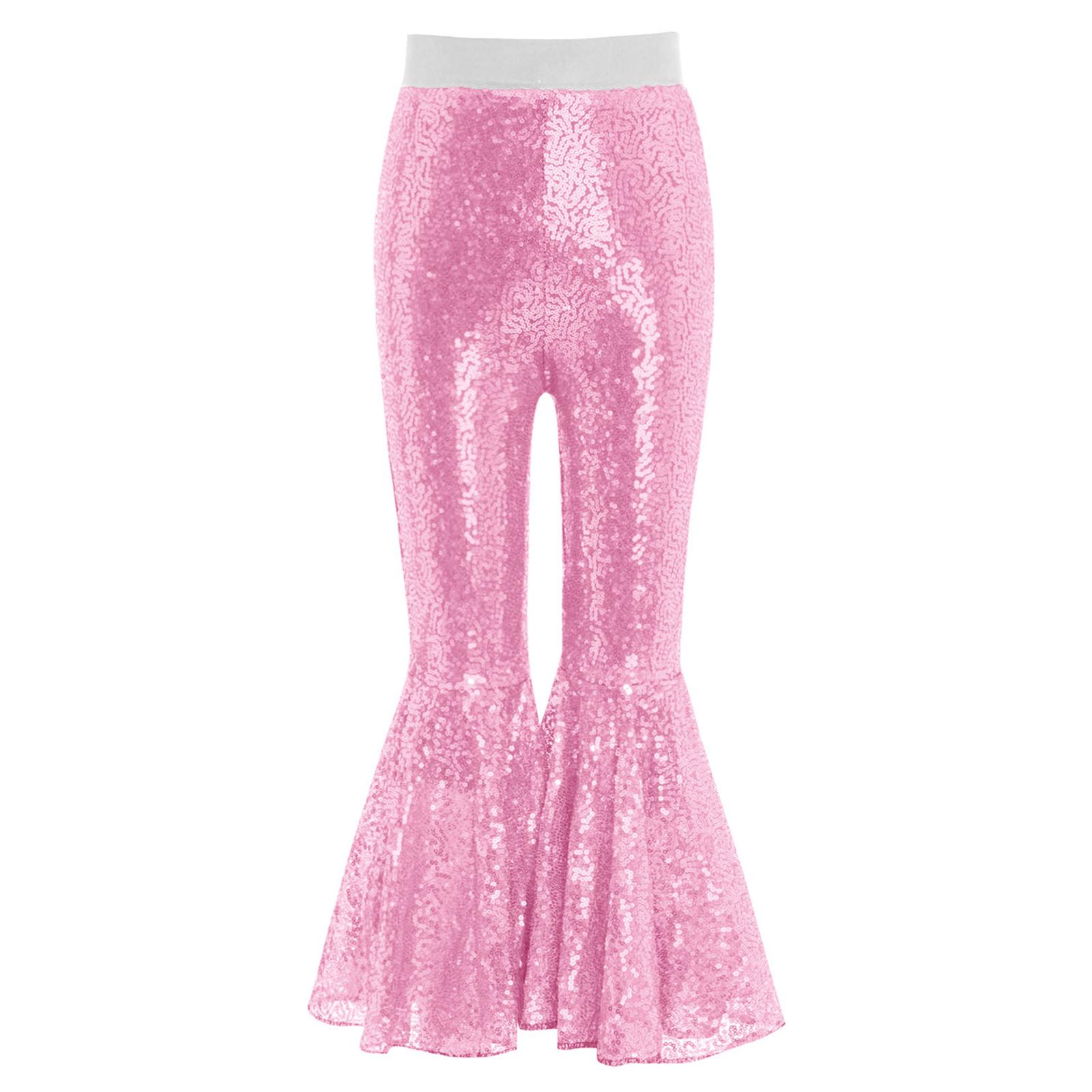Girls Dance Performance Shiny Sequins Flared Pants Elastic Waistband Bell Bottom Trousers 7-8 Years
Girls Dance Performance Shiny Sequins Flared Pants Elastic Waistband Bell Bottom Trousers 7-8 Years