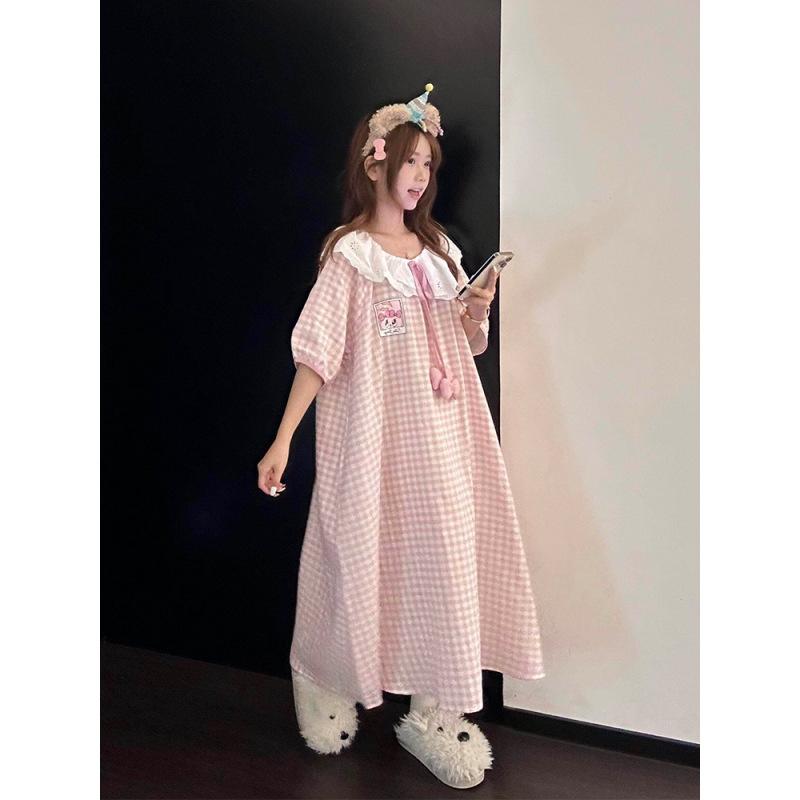 Sweet girl color matching plaid doll collar nightdress women s spring and summer new large size loose and comfortable home skirt can be worn outside 160(M)
Sweet girl color matching plaid doll collar nightdress women s spring and summer new large size loose and comfortable home skirt can be worn outside 160(M)