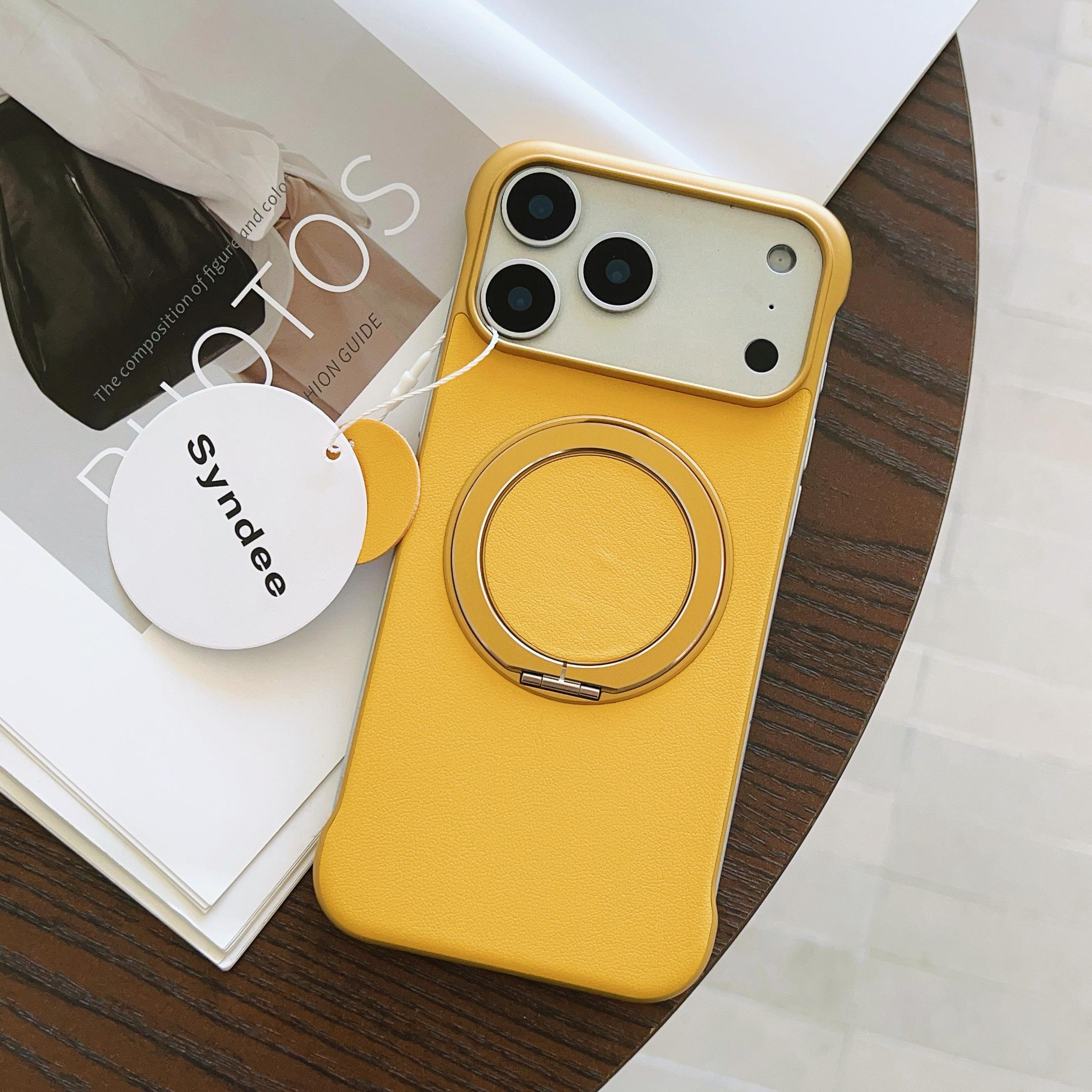 Luxury Ultra-Thin Frameless Leather Magnetic Case For iPhone 17 16 15 14 13 12 11 Pro Max 17Air Metal Bracket Anti-Drop Bumper iPhone 15 жёлтый
Luxury Ultra-Thin Frameless Leather Magnetic Case For iPhone 17 16 15 14 13 12 11 Pro Max 17Air Metal Bracket Anti-Drop Bumper iPhone 15 жёлтый