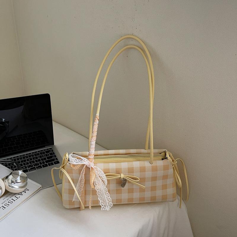 Exquisite High-grade Square Bag New Elegant Bow Ribbon Handbag Fashionable Hot-selling Plaid Contrast Color Design Shoulder Bags 30x10x12cm жовтий
Exquisite High-grade Square Bag New Elegant Bow Ribbon Handbag Fashionable Hot-selling Plaid Contrast Color Design Shoulder Bags 30x10x12cm жовтий