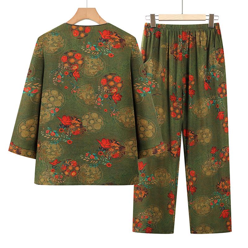 Grandma s Summer Suit: Mid-Sleeve Two-Piece Set for Middle-Aged and Elderly Women 5XL (140-155 jin) зелений
Grandma s Summer Suit: Mid-Sleeve Two-Piece Set for Middle-Aged and Elderly Women 5XL (140-155 jin) зелений