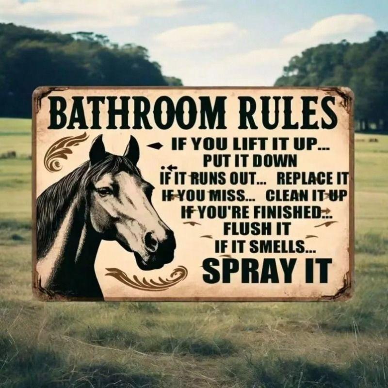 Vintage Metal Horse Sign Rustic Wall Decor for Bathroom Bar Garage
Vintage Metal Horse Sign Rustic Wall Decor for Bathroom Bar Garage