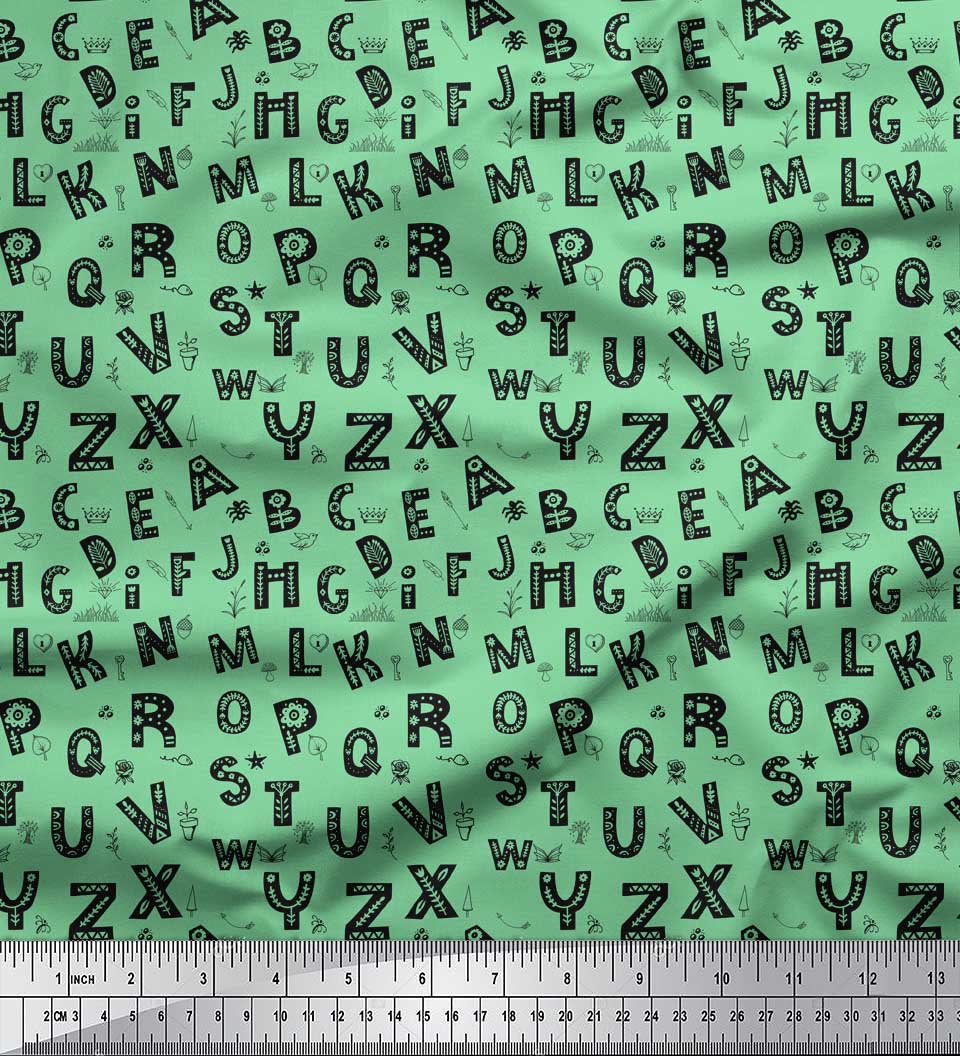 Soimoi Green Poly Crepe Fabric Alphabet Text Decor Fabric Printed metre 42 Inch 42 Inch Wide - Poly Crepe зелений
Soimoi Green Poly Crepe Fabric Alphabet Text Decor Fabric Printed metre 42 Inch 42 Inch Wide - Poly Crepe зелений