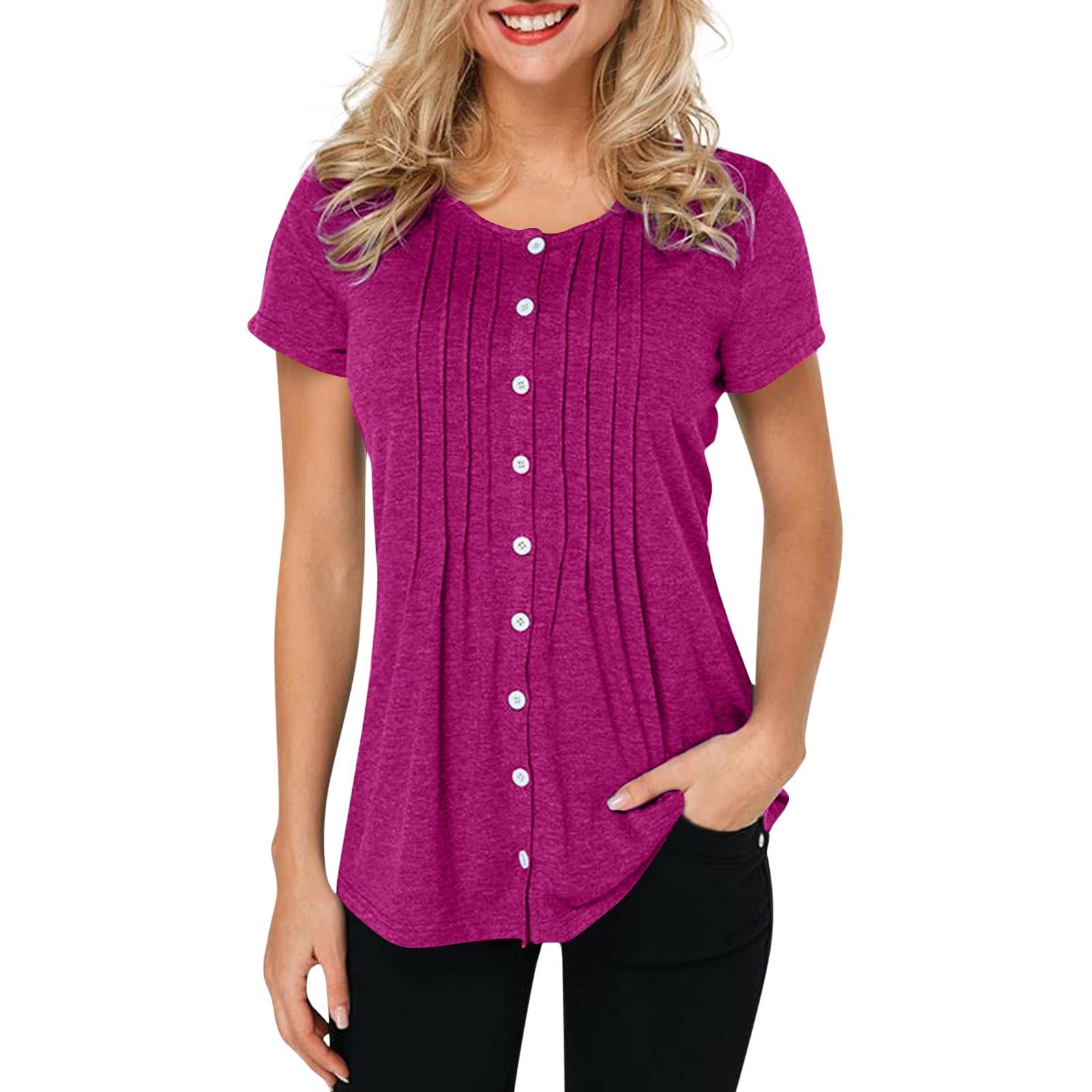 (SU)Женский однотонный топ с короткими рукавами и рюшами на пуговицах, пуловер, блузка-туника
(SU)Женский однотонный топ с короткими рукавами и рюшами на пуговицах, пуловер, блузка-туника