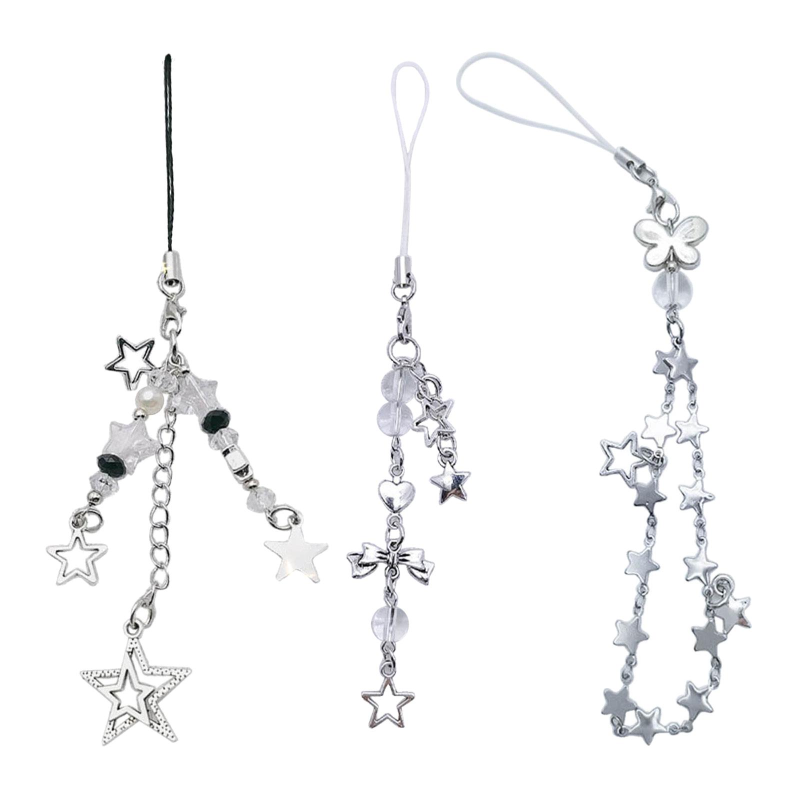 3 Pieces Star Phone Chain Keychain Star Phone Charm Star Phone Strap Alloy Material Phone Jewelry for Backpack Phone 1
3 Pieces Star Phone Chain Keychain Star Phone Charm Star Phone Strap Alloy Material Phone Jewelry for Backpack Phone 1