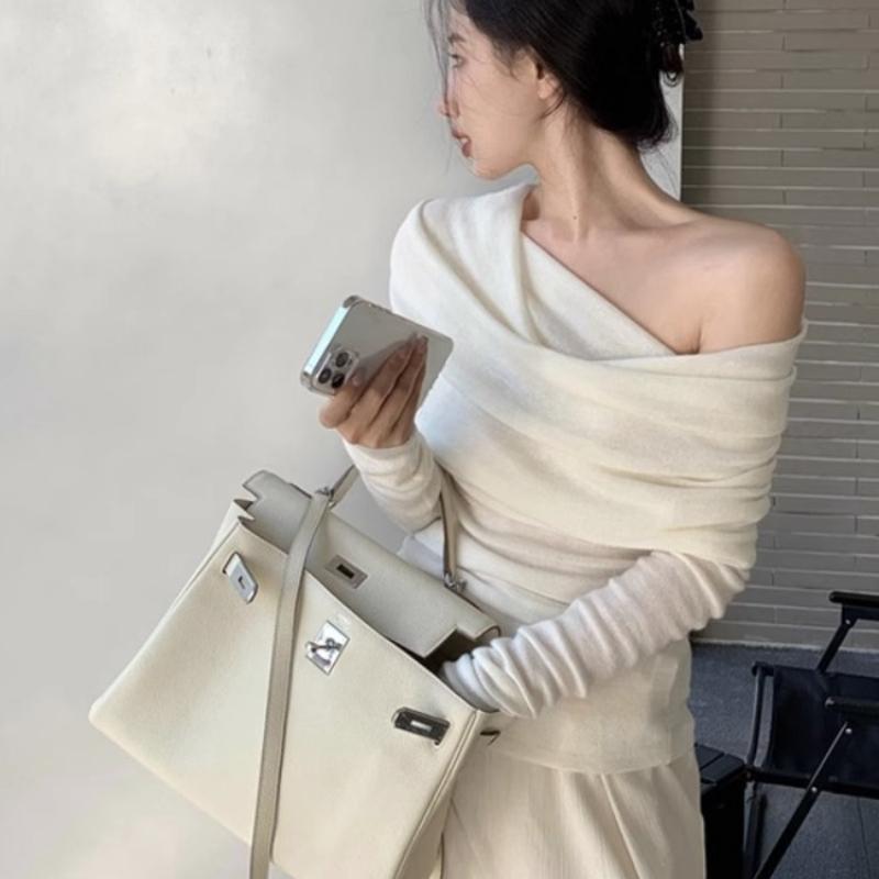 Осенний новый сексуальный свитер на одно плечо для женщин, лацкан с открытыми плечами, длинный вязаный свитер с рукавами, женский элегантный повседневный зимний трикотаж 24861 One Size белый
Осенний новый сексуальный свитер на одно плечо для женщин, лацкан с открытыми плечами, длинный вязаный свитер с рукавами, женский элегантный повседневный зимний трикотаж 24861 One Size белый