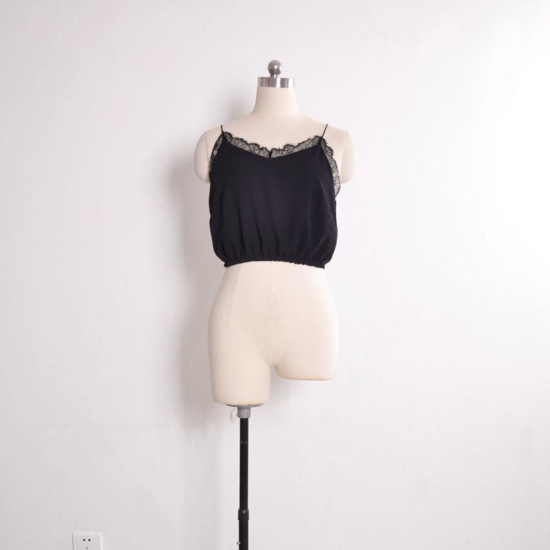Lace Edge V Collar Pure Color Condole Belt Sexy Crop Chiffon Vest
Lace Edge V Collar Pure Color Condole Belt Sexy Crop Chiffon Vest