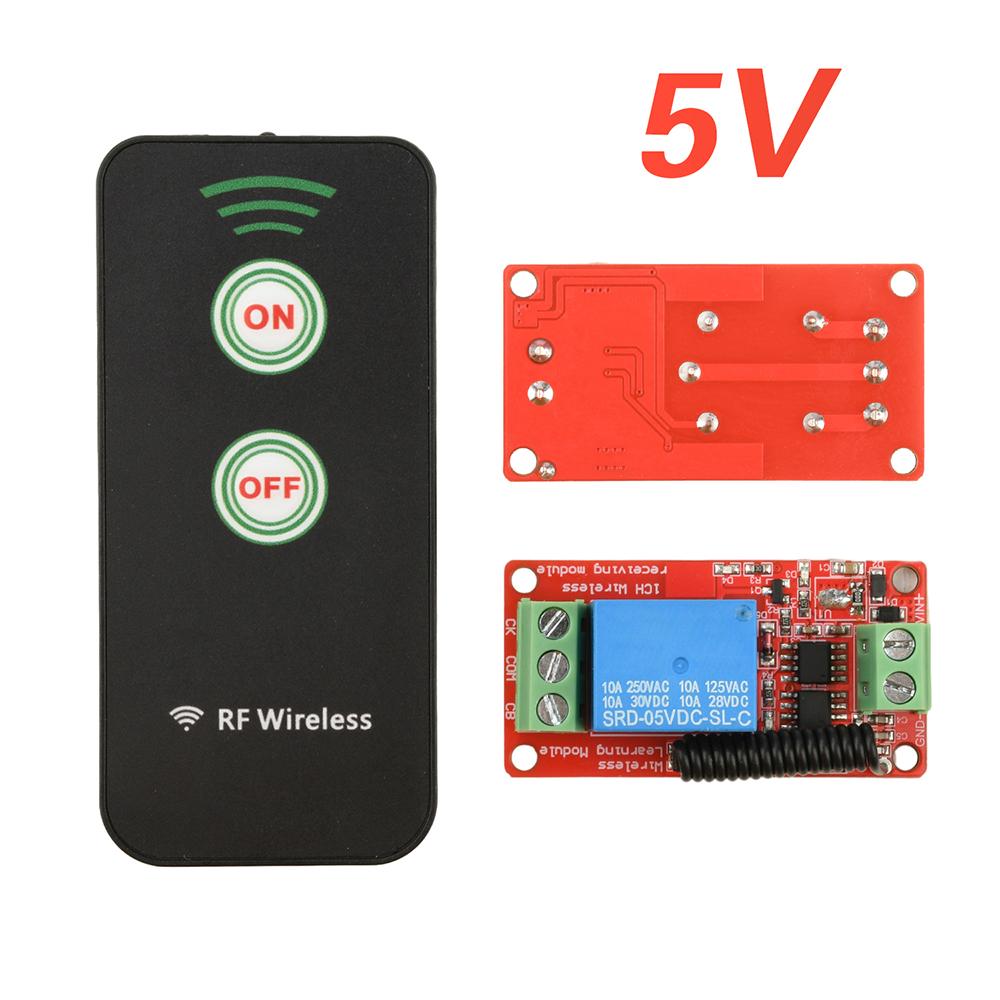 433 MHz Remote Control Receiver Transmitter Wireless Relay Switch Module ON/OFF Button DC 5V/12V/24V for LED Light Gate Door 5V
433 MHz Remote Control Receiver Transmitter Wireless Relay Switch Module ON/OFF Button DC 5V/12V/24V for LED Light Gate Door 5V