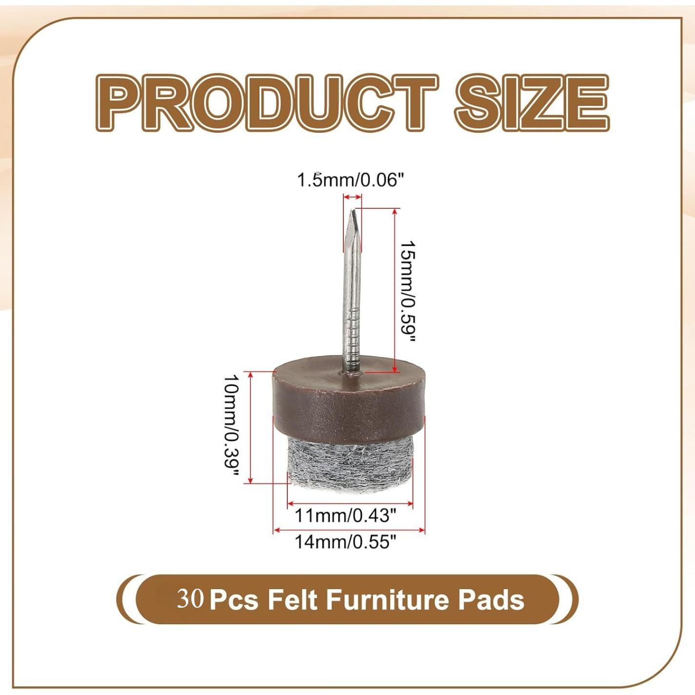 Nail-on Felt Pads, 30 Pcs Round Felt Furniture Sliders Pads Heavy Duty Floor Protectors for Wooden Chair Sofa Table Leg Feet 30pcs
Nail-on Felt Pads, 30 Pcs Round Felt Furniture Sliders Pads Heavy Duty Floor Protectors for Wooden Chair Sofa Table Leg Feet 30pcs