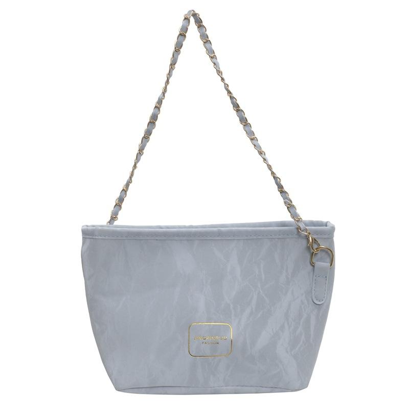 Модна невелика жіноча сумка 2024 року, нова іноземна універсальна сумка на ланцюжку, популярна текстурована сумка-відро через плече під пахвами синій
Модна невелика жіноча сумка 2024 року, нова іноземна універсальна сумка на ланцюжку, популярна текстурована сумка-відро через плече під пахвами синій