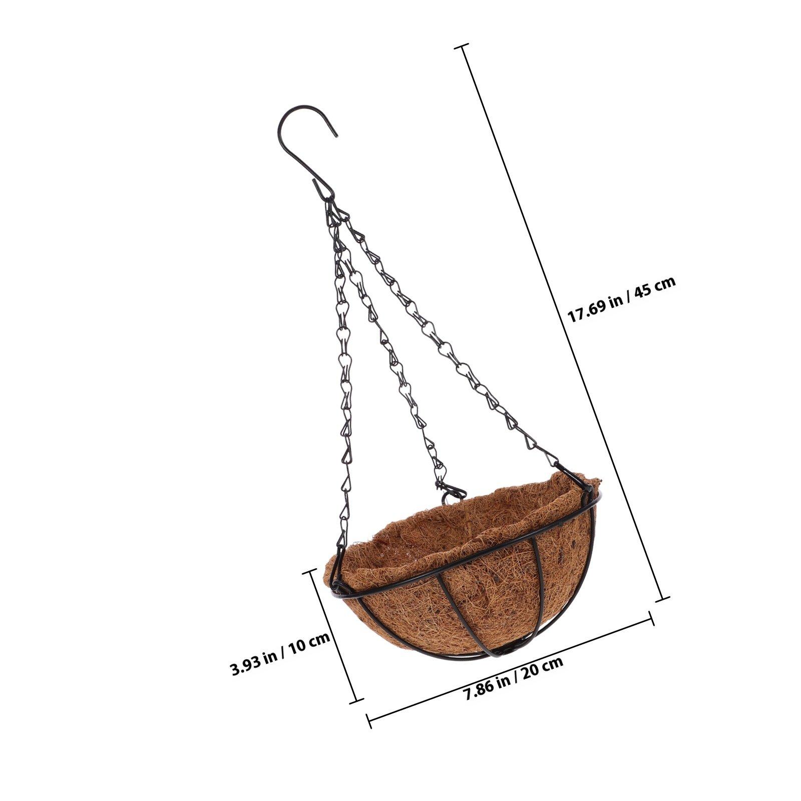8 Inch Metal Hanging Basket Coconut Fiber Planter Round Design Rustproof Steel Wires for Balcony Living Room Bedroom Decoration светло-коричневого
8 Inch Metal Hanging Basket Coconut Fiber Planter Round Design Rustproof Steel Wires for Balcony Living Room Bedroom Decoration светло-коричневого