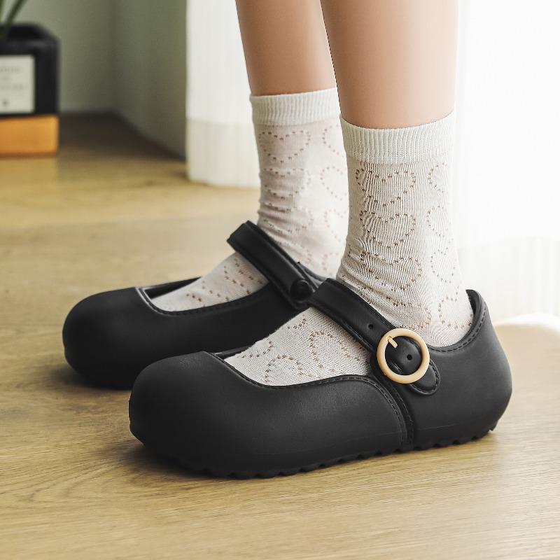 Модные женские нескользящие шлепанцы из ЭВА с закрытым носком, женские мягкие сандалии на низком каблуке, дышащие, на плоской подошве, женская уличная домашняя обувь-лодочки, обувь 35-36 чёрный
Модные женские нескользящие шлепанцы из ЭВА с закрытым носком, женские мягкие сандалии на низком каблуке, дышащие, на плоской подошве, женская уличная домашняя обувь-лодочки, обувь 35-36 чёрный