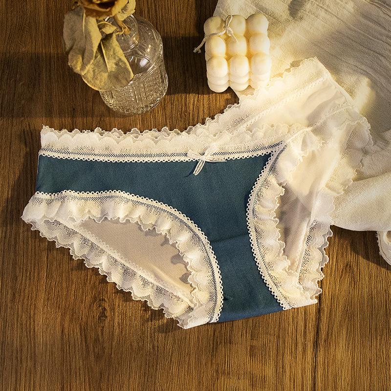 Нижнее белье женское цветное японское нижнее белье сексуальные трусики с кружевом сзади милые трусики из чистого хлопка с низкой талией дышащие сетчатые трусики XL синий
Нижнее белье женское цветное японское нижнее белье сексуальные трусики с кружевом сзади милые трусики из чистого хлопка с низкой талией дышащие сетчатые трусики XL синий