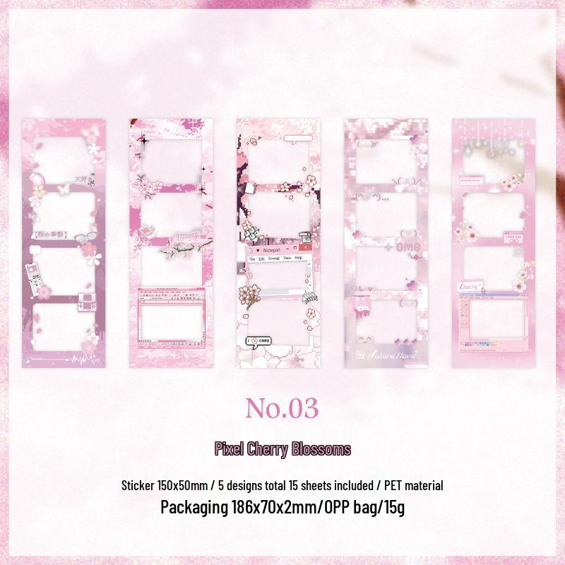 Twilight Cherry Blossom PET Sticker Pack: Japanese Retro Collage Decorative Stickers in 4 Styles
Twilight Cherry Blossom PET Sticker Pack: Japanese Retro Collage Decorative Stickers in 4 Styles