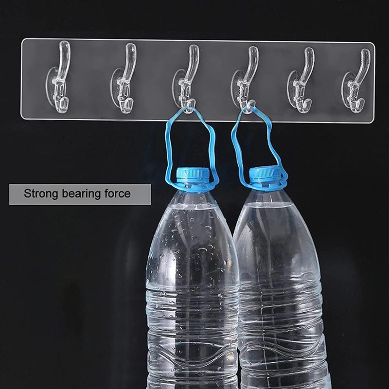 Transparent Adhesive Coat Rack Wall Mounted 3/5/6 Standard Hooks Wall Coat Rack Hangers For Bathroom Kitchen Closet Organizer
Transparent Adhesive Coat Rack Wall Mounted 3/5/6 Standard Hooks Wall Coat Rack Hangers For Bathroom Kitchen Closet Organizer