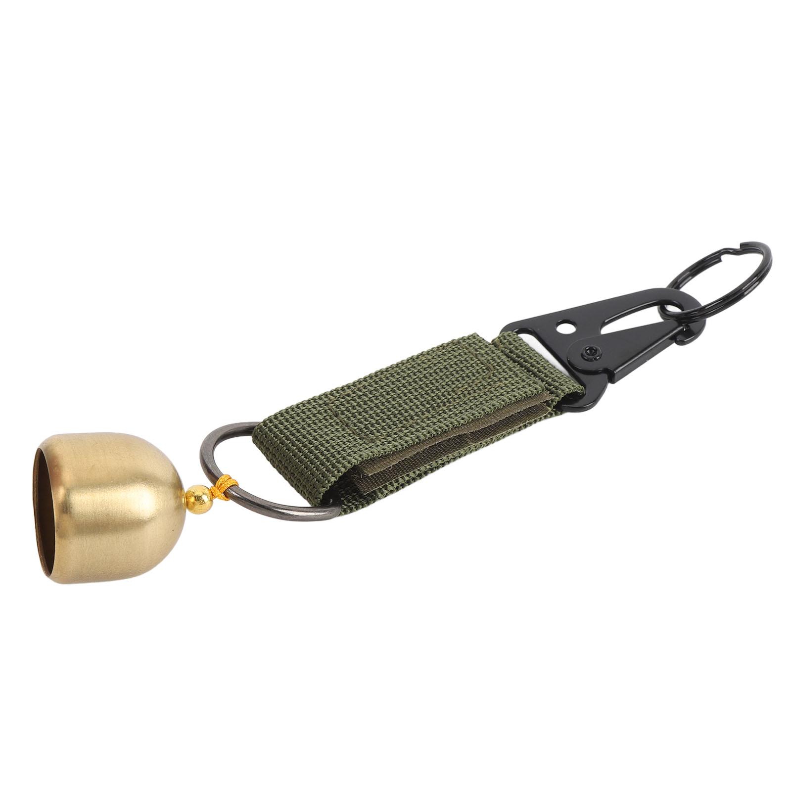 Bear Bell Thickened Webbing Brass with Snap Hook Clear Sound Keychain Bell for Outdoor Climbing Backpack Camping Army Green
Bear Bell Thickened Webbing Brass with Snap Hook Clear Sound Keychain Bell for Outdoor Climbing Backpack Camping Army Green