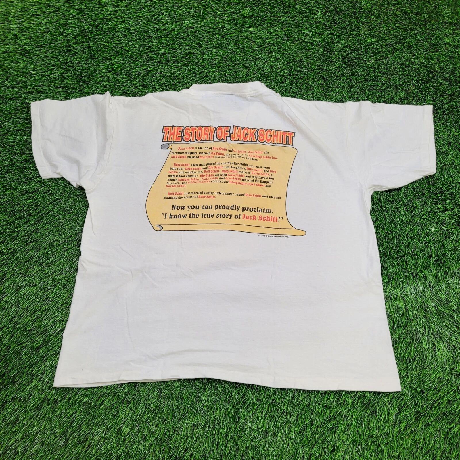 Винтажная смешная футболка Jack-Schitt 90-х XL 24x26 Белая S
Винтажная смешная футболка Jack-Schitt 90-х XL 24x26 Белая S