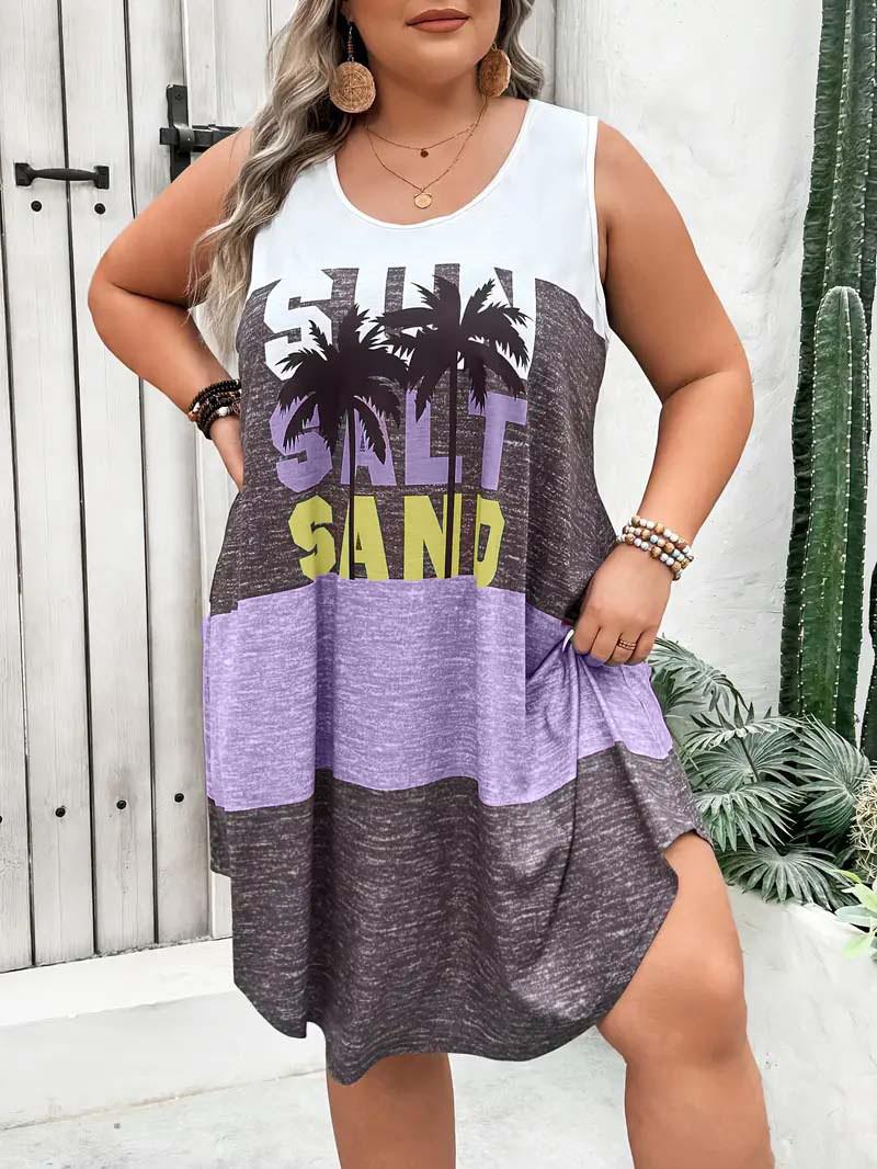 2026 Plus Size Sleeveless Round Neck Dress: European & American Cross-border Print, Casual, Comfortable, Concealing Women s Fashion 1XL фіолетовий
2026 Plus Size Sleeveless Round Neck Dress: European & American Cross-border Print, Casual, Comfortable, Concealing Women s Fashion 1XL фіолетовий