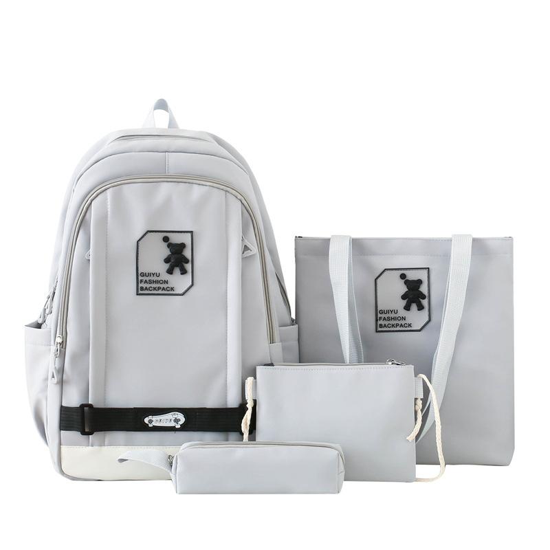 Рюкзак Рюкзак Водонепроницаемый Стиль Колледжа Мужской и Женский Школьная Сумка Набор из Четырех Предметов Текстурированный Плечевой Ремень Рюкзак для Компьютера Школьная Сумка
Рюкзак Рюкзак Водонепроницаемый Стиль Колледжа Мужской и Женский Школьная Сумка Набор из Четырех Предметов Текстурированный Плечевой Ремень Рюкзак для Компьютера Школьная Сумка