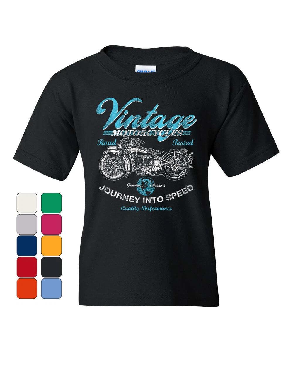 Vintage Motorcycles Youth kids boys T-Shirt Biker Route 66 Road Tested MC Kids Tee 100
Vintage Motorcycles Youth kids boys T-Shirt Biker Route 66 Road Tested MC Kids Tee 100