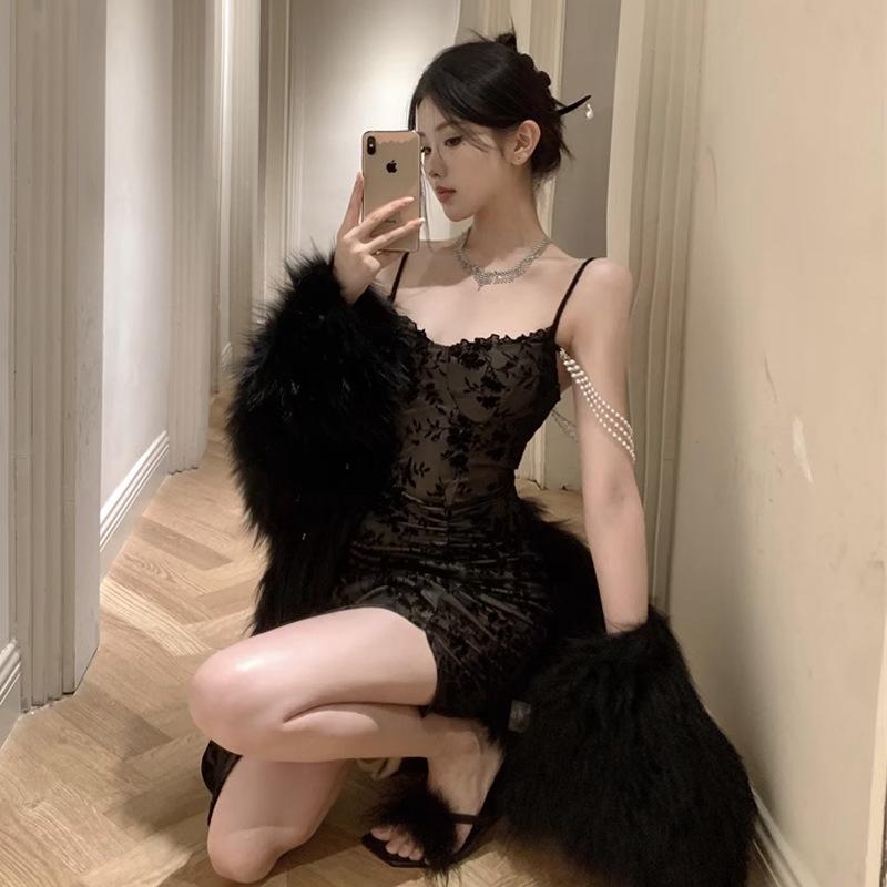 Women s French royal sister print irregular slim dress women L
Women s French royal sister print irregular slim dress women L