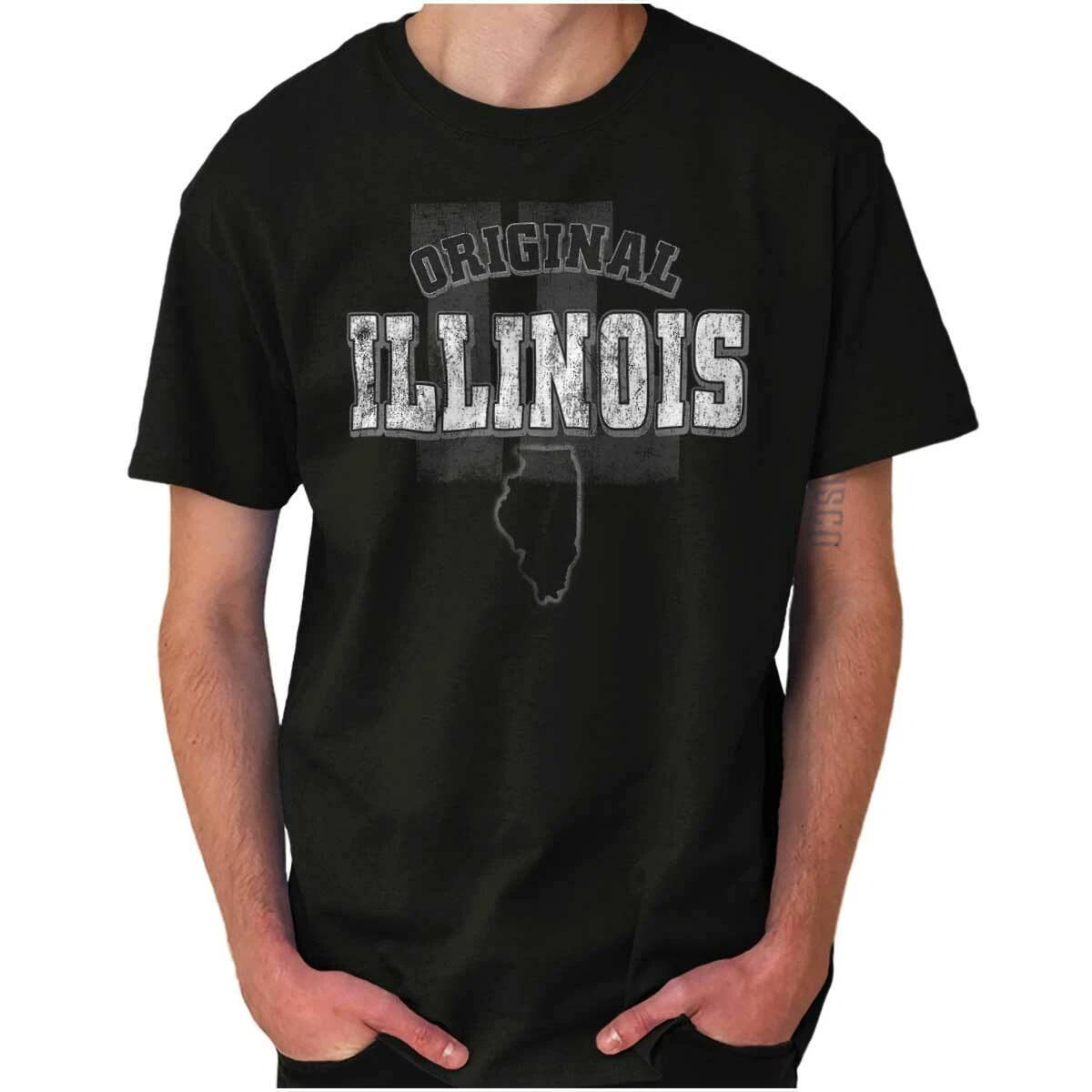 Illinois Original Hometown Vacation Gift IL Womens or Mens Crewneck 100% Cotton T-shirt Mens Tees Top Tee S
Illinois Original Hometown Vacation Gift IL Womens or Mens Crewneck 100% Cotton T-shirt Mens Tees Top Tee S