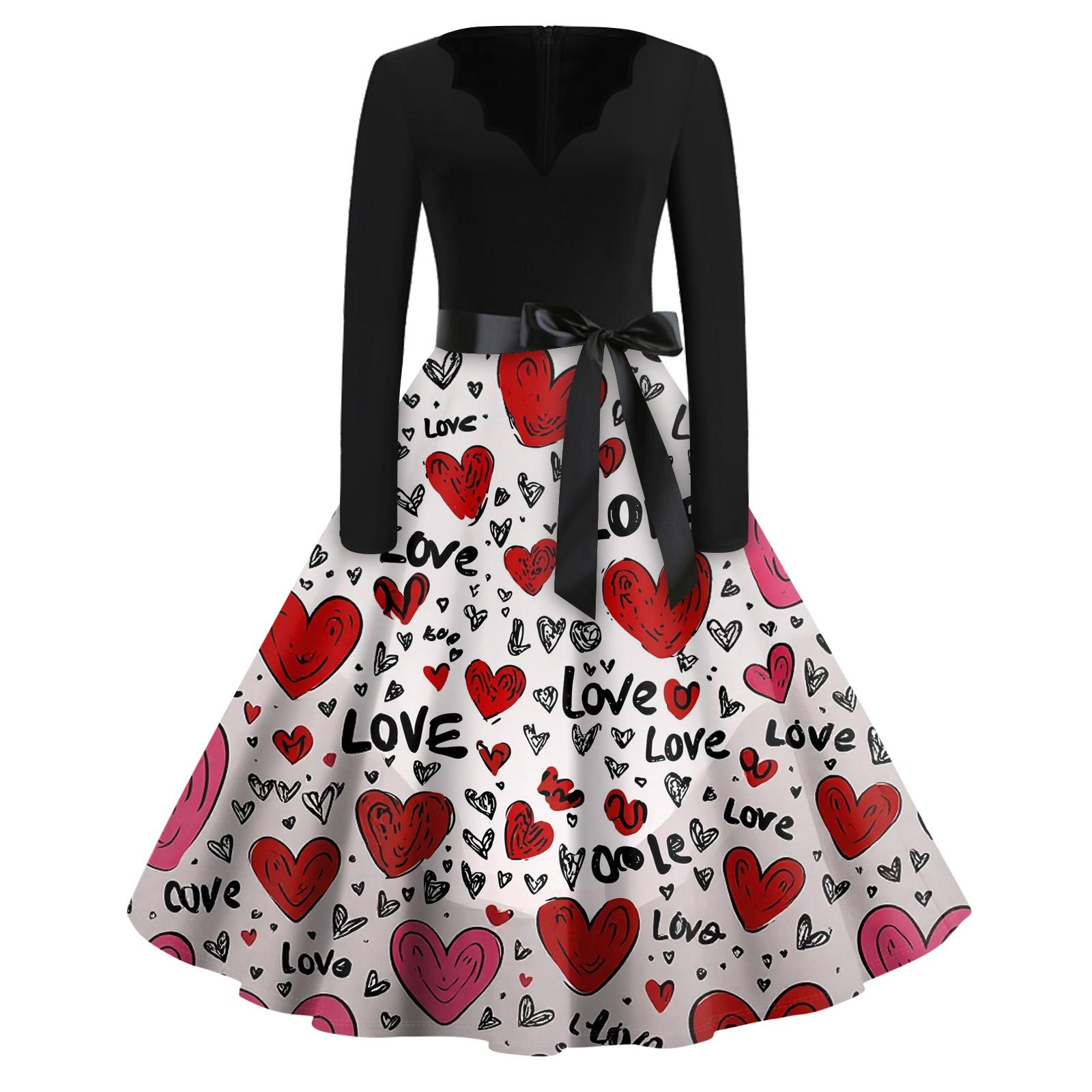 Платье-клеш с принтом для женщин, платье с длинным рукавом, ажурные платья для вечеринок и повседневной носки S красный
Платье-клеш с принтом для женщин, платье с длинным рукавом, ажурные платья для вечеринок и повседневной носки S красный