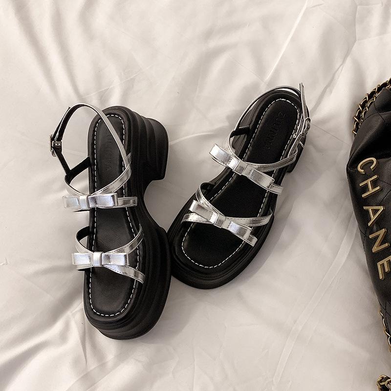 New sandals women s fashion summer wear bow thin strap thick heel open toe silver platform high heel sandals 39 бежевий
New sandals women s fashion summer wear bow thin strap thick heel open toe silver platform high heel sandals 39 бежевий