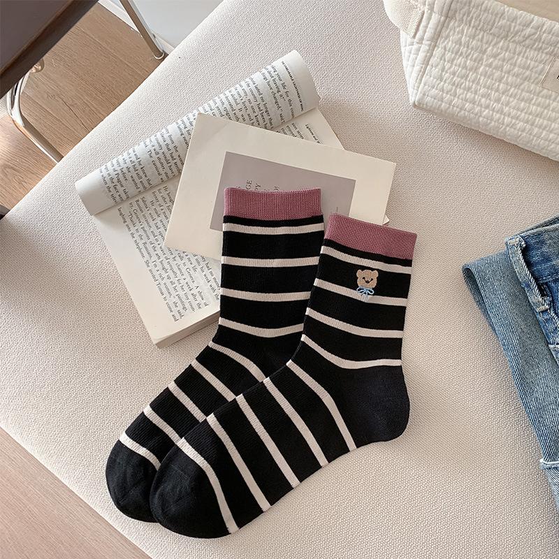 Mesh Striped Bear Socks Combed Cotton Boneless Tide Student Sports Season Medium Tube Socks One size fits all чорний
Mesh Striped Bear Socks Combed Cotton Boneless Tide Student Sports Season Medium Tube Socks One size fits all чорний
