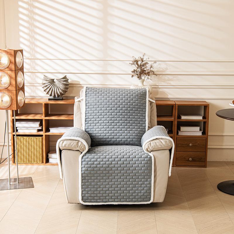Simple Style Solid Color Plaid Single Sofa Cover All-Season Universal Anti-Slip Sofa Seat Pad Pet Friendly Recliner Chair Mat 1 Seater - 65x200cm
Simple Style Solid Color Plaid Single Sofa Cover All-Season Universal Anti-Slip Sofa Seat Pad Pet Friendly Recliner Chair Mat 1 Seater - 65x200cm