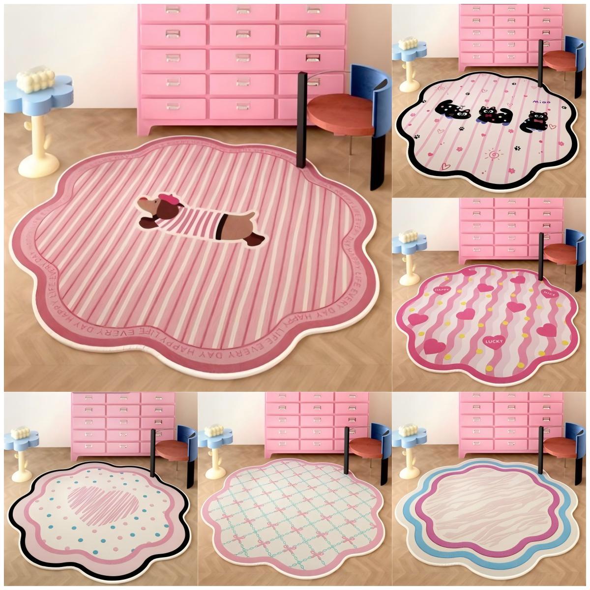 VIKAMA Cartoon Bow Round Loop Pile Carpet Home Sofa Study Girls Bedroom Non-slip Wearable Bedside Rugs Home Decoration 80X80CM(2.6X2.6FT
VIKAMA Cartoon Bow Round Loop Pile Carpet Home Sofa Study Girls Bedroom Non-slip Wearable Bedside Rugs Home Decoration 80X80CM(2.6X2.6FT
