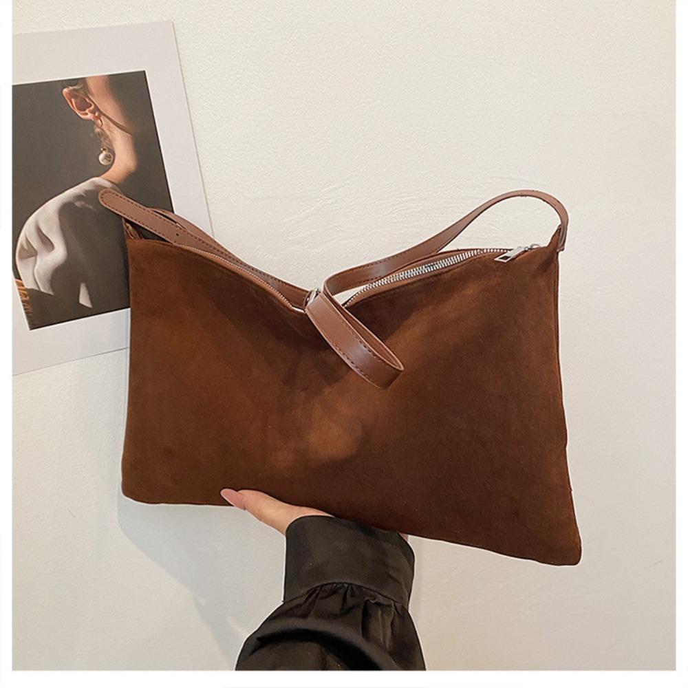 Large Capacity Crossbody Bag Soft Matte Suede Zipper Closure Tote Bag Textured Frosted Solid Color Shoulder Bag Daily Fashion кофейный
Large Capacity Crossbody Bag Soft Matte Suede Zipper Closure Tote Bag Textured Frosted Solid Color Shoulder Bag Daily Fashion кофейный
