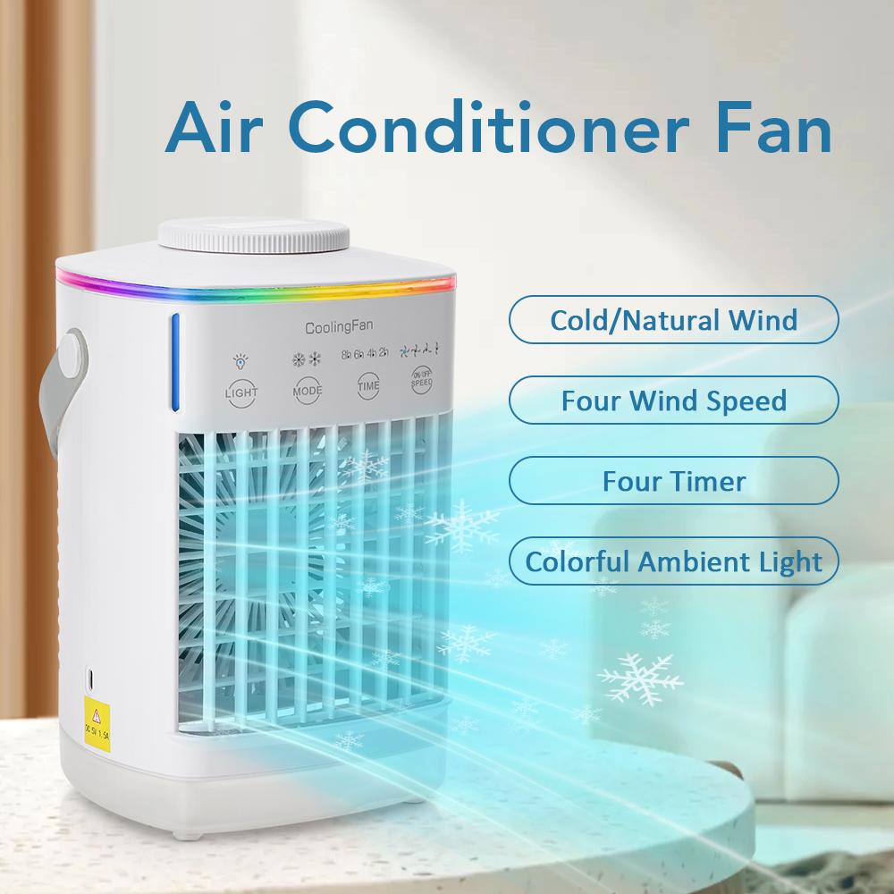4 Speeds Portable Air Cooler Desktop Timing Cooling Fan Water Cooling Spray Fan USB Air Conditioning Cooler For Office Home Use білий
4 Speeds Portable Air Cooler Desktop Timing Cooling Fan Water Cooling Spray Fan USB Air Conditioning Cooler For Office Home Use білий