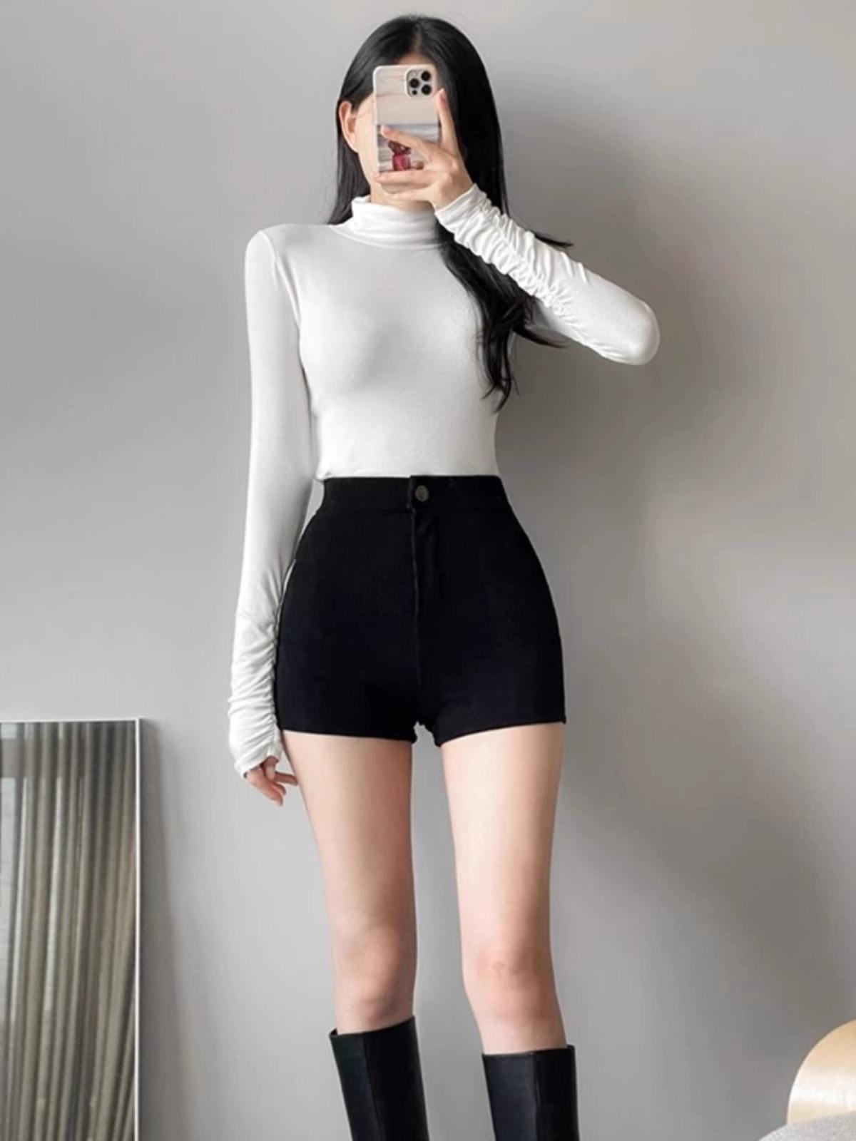 Women s Black High-Waist Corduroy Shorts - Autumn/Winter Tight Sexy 3-Point Casual Leggings L чёрный
Women s Black High-Waist Corduroy Shorts - Autumn/Winter Tight Sexy 3-Point Casual Leggings L чёрный