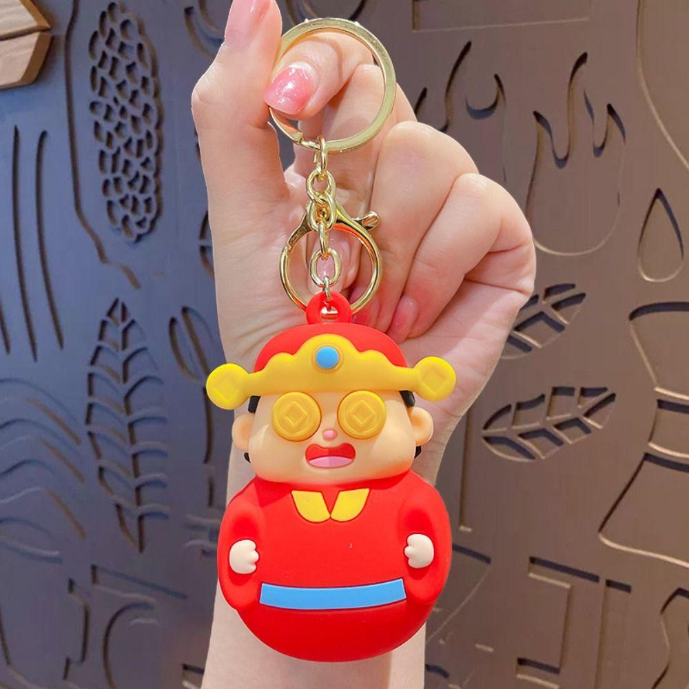 Blessing God of Wealth Keychain Pinched Toys Cartoon Pendant Creative New Year Key Ring Bag Charm Style 1
Blessing God of Wealth Keychain Pinched Toys Cartoon Pendant Creative New Year Key Ring Bag Charm Style 1
