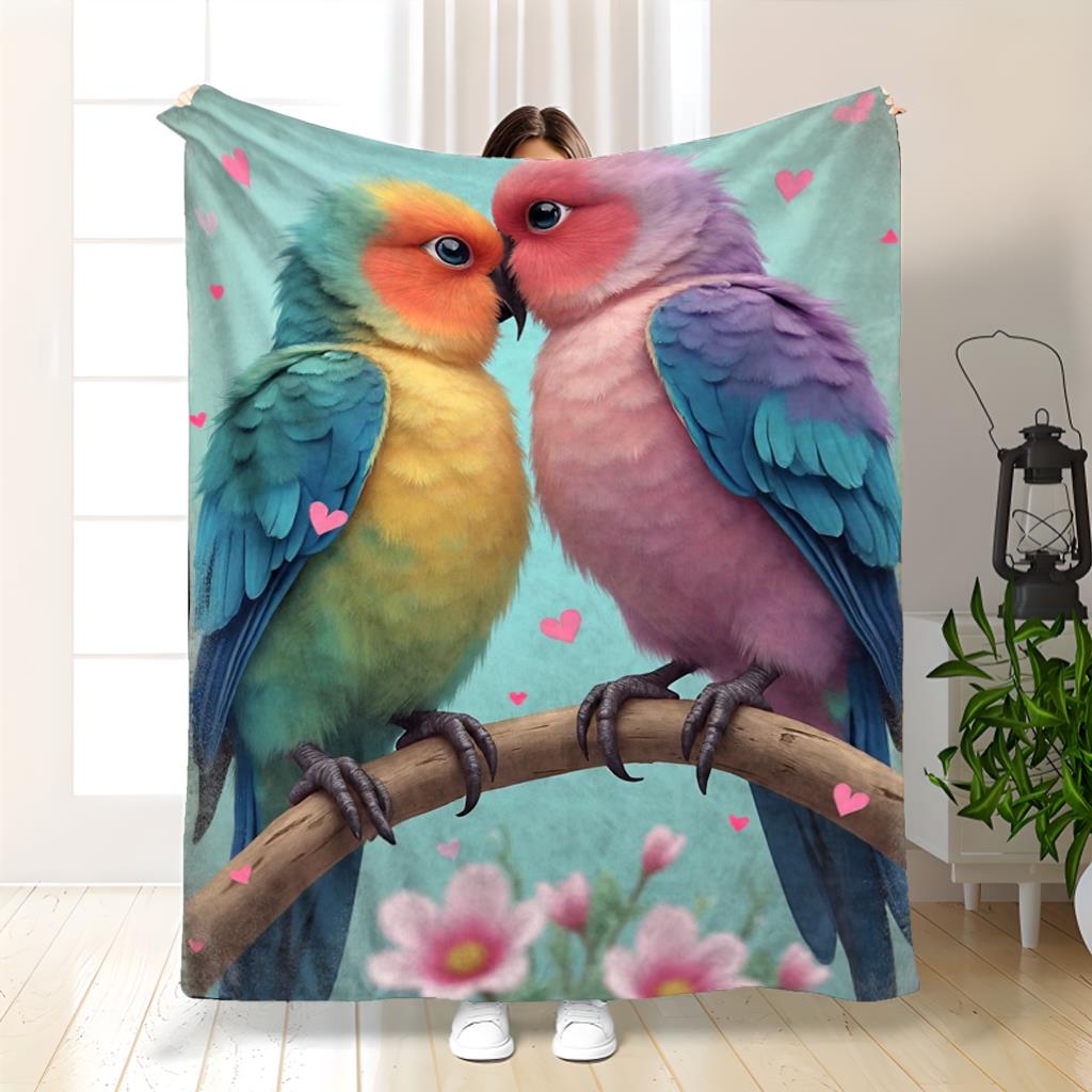 Two multicolored parrots Flannel printed blanket suitable for all seasons suitable for living room office sofa and travel 75x100cm (30x40inch)
Two multicolored parrots Flannel printed blanket suitable for all seasons suitable for living room office sofa and travel 75x100cm (30x40inch)