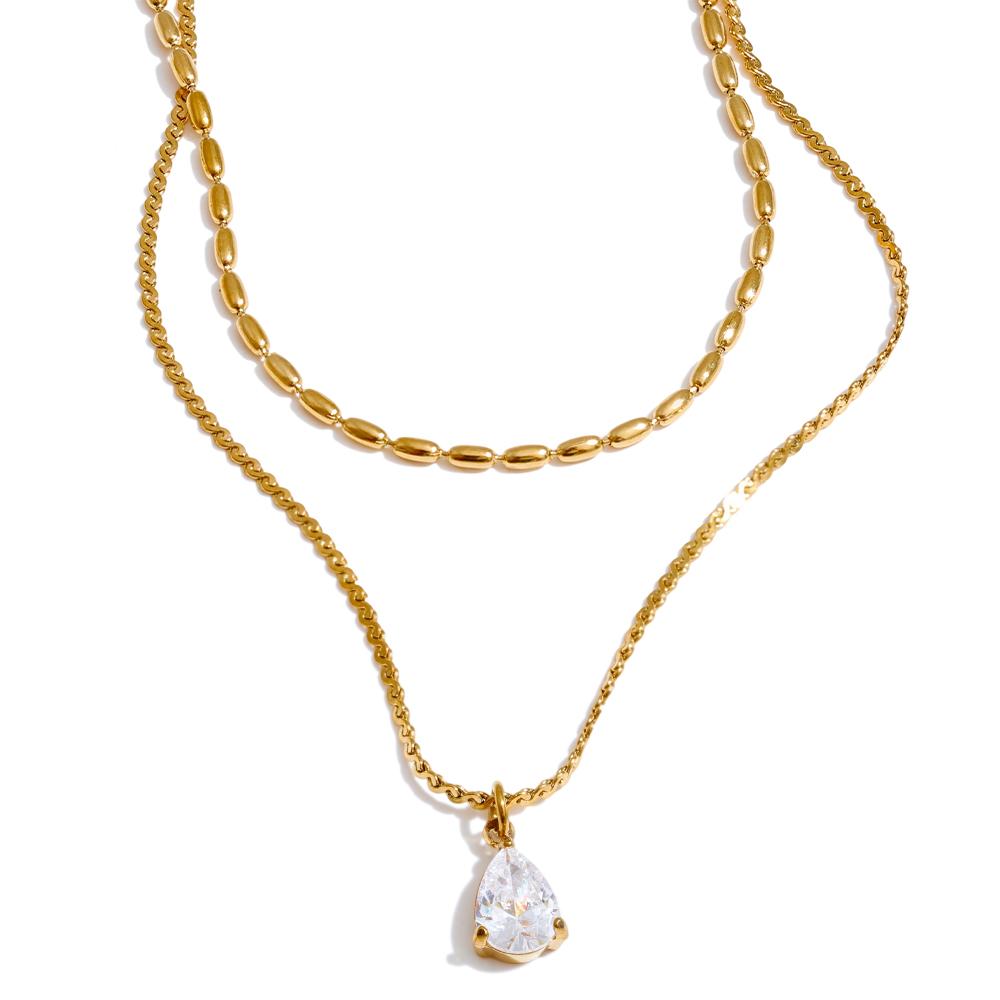 Yhpup New Stainless Steel Double Layer Pendant Necklace Exquisite 2025 Zircon Water Drop Chic Stacking Korean Fashion Jewelry
Yhpup New Stainless Steel Double Layer Pendant Necklace Exquisite 2025 Zircon Water Drop Chic Stacking Korean Fashion Jewelry