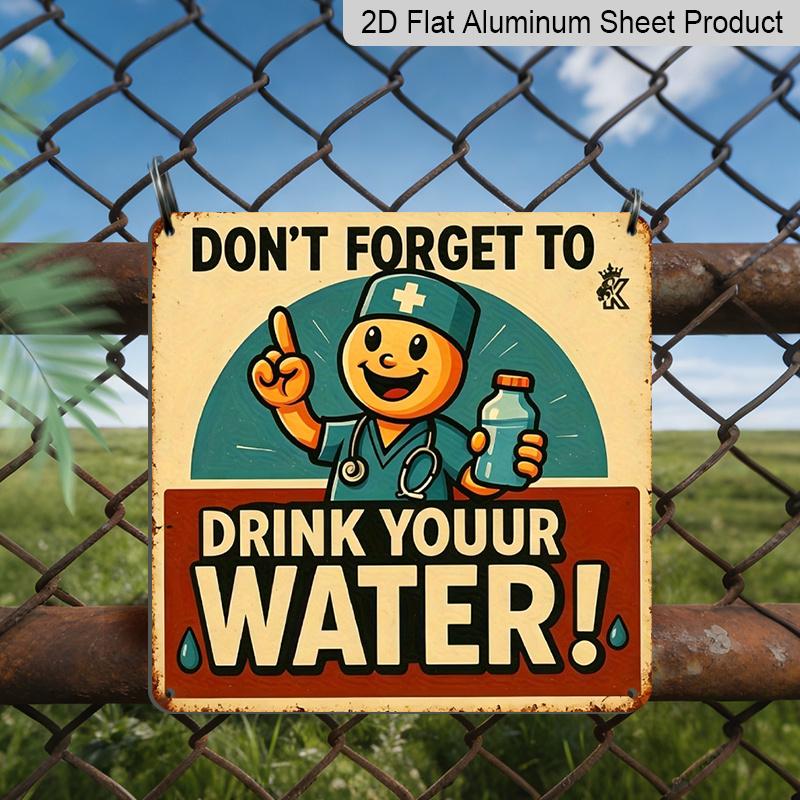 2D Flat, 1pc Retro Medical Office Metal Aluminum Decor Plaque- Funny Don t Forget To Drink Your Water! Sign - Vintage Hospital Wall Art - Durable 20*20cm
2D Flat, 1pc Retro Medical Office Metal Aluminum Decor Plaque- Funny Don t Forget To Drink Your Water! Sign - Vintage Hospital Wall Art - Durable 20*20cm