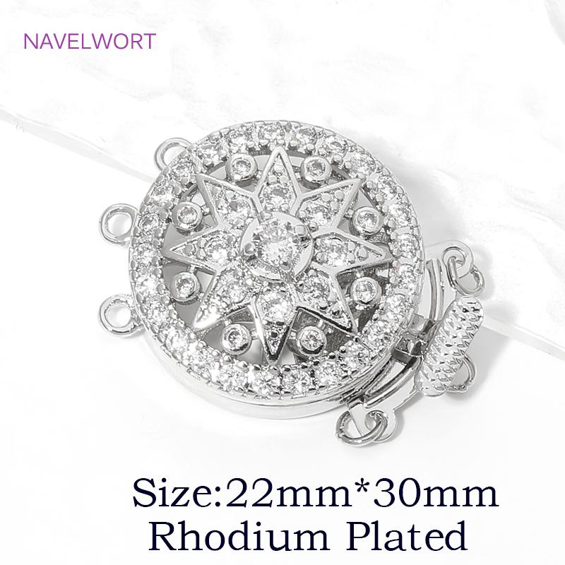 Trendy 18K Gold Plated Large Round Safety Clasp Fasteners with Zircon Lock Clasps Connector For DIY Jewelry Making Supplies 1 piece
Trendy 18K Gold Plated Large Round Safety Clasp Fasteners with Zircon Lock Clasps Connector For DIY Jewelry Making Supplies 1 piece