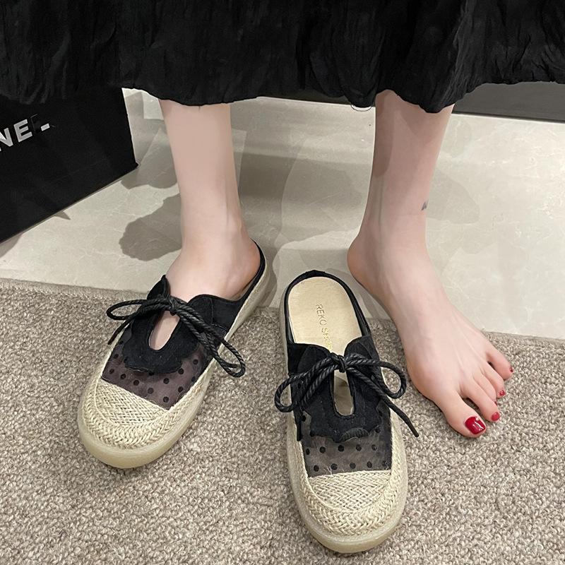 Mesh bag head slippers women s summer wear new flat-bottomed sandals versatile straw woven fisherman shoes half drag 35
Mesh bag head slippers women s summer wear new flat-bottomed sandals versatile straw woven fisherman shoes half drag 35