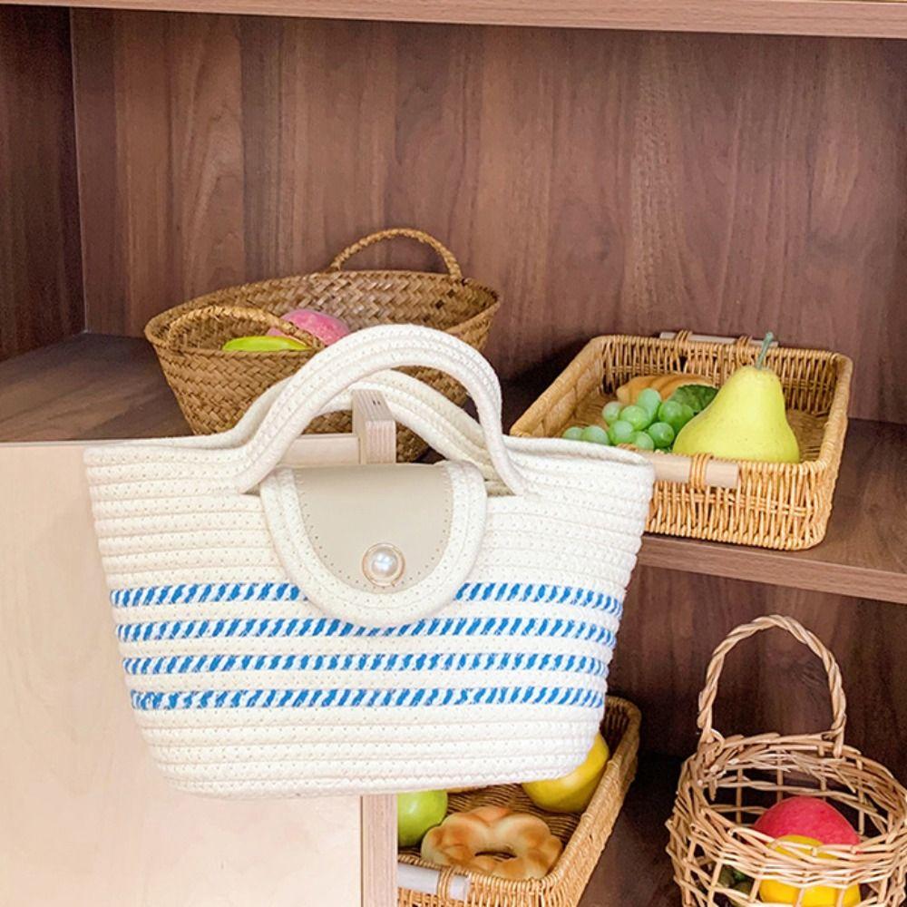 Solid Color Woven Tote Bag Shoulder Bag Summer Beach Bag Simple Stripe Tote Handbag Daily синій
Solid Color Woven Tote Bag Shoulder Bag Summer Beach Bag Simple Stripe Tote Handbag Daily синій