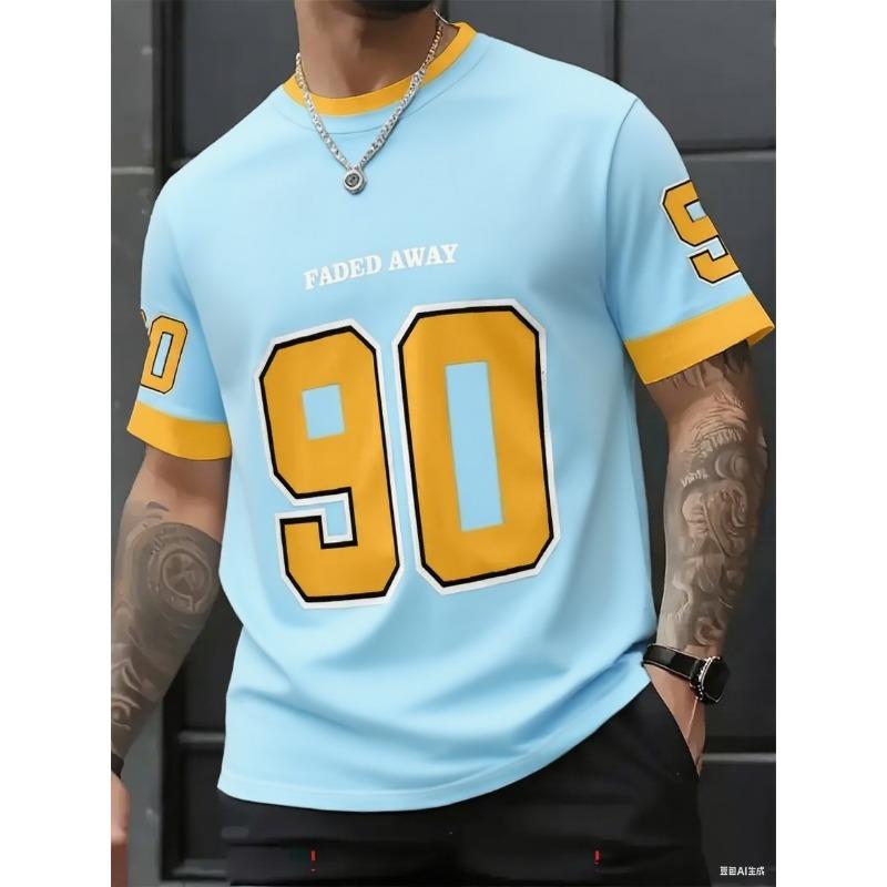 Men s Round Neck Short Sleeve Summer Patchwork Letter NO.90 Print Casual Tees Sports Football Jersey Y2k Women s T-shirt Tops 6XL
Men s Round Neck Short Sleeve Summer Patchwork Letter NO.90 Print Casual Tees Sports Football Jersey Y2k Women s T-shirt Tops 6XL